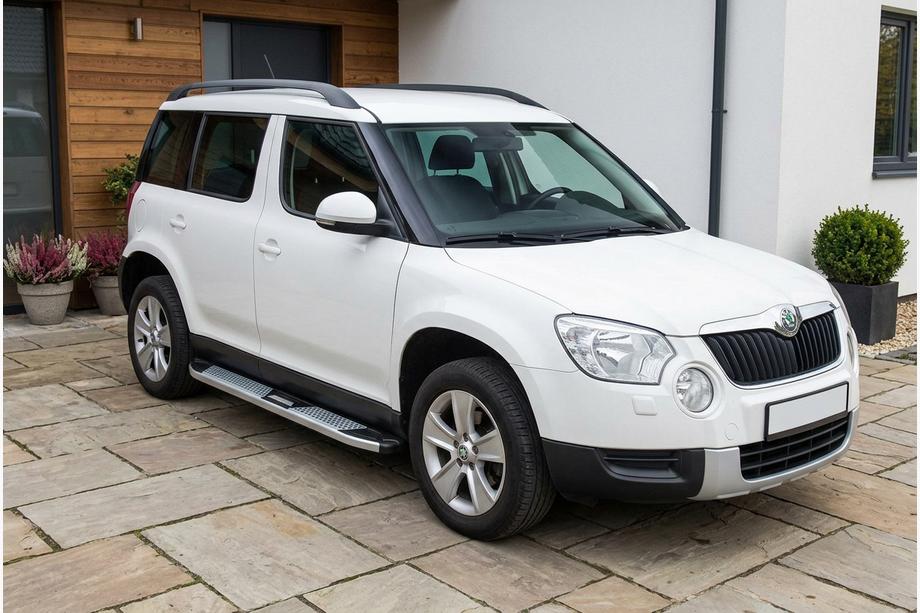 Skoda Yeti 2009–2017 Mevsim Grey side steps (2 stuks, aluminium) Image