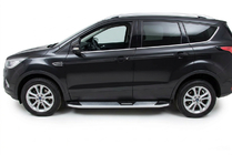 Ford Kuga/Escape 2013–2019 Mevsim Grey side steps (2 stuks, aluminium) Met zwarte deurlijsten foto 1