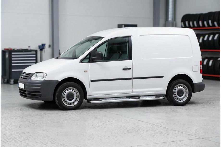 Volkswagen Caddy 2004–2010 Mevsim Grey side steps (2 stuks, aluminium) standaard uitvoering Image