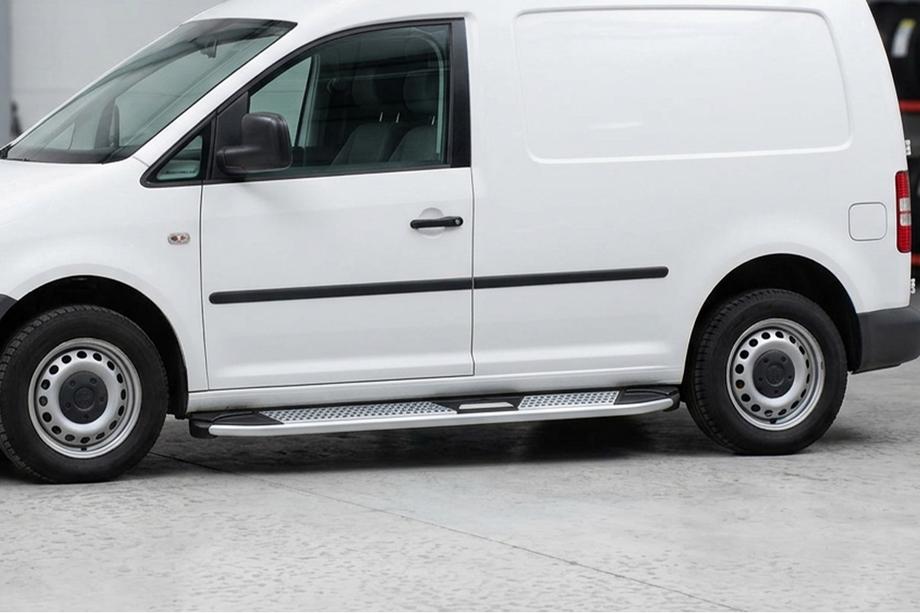 Volkswagen Caddy 2010–2015 Mevsim Grey side steps (2 stuks, aluminium) Maxi basis Image