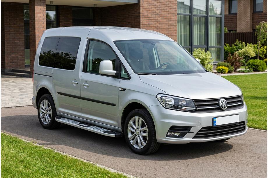 Volkswagen Caddy 2015–2020 Mevsim Grey side steps (2 stuks, aluminium) Maxi basis Image