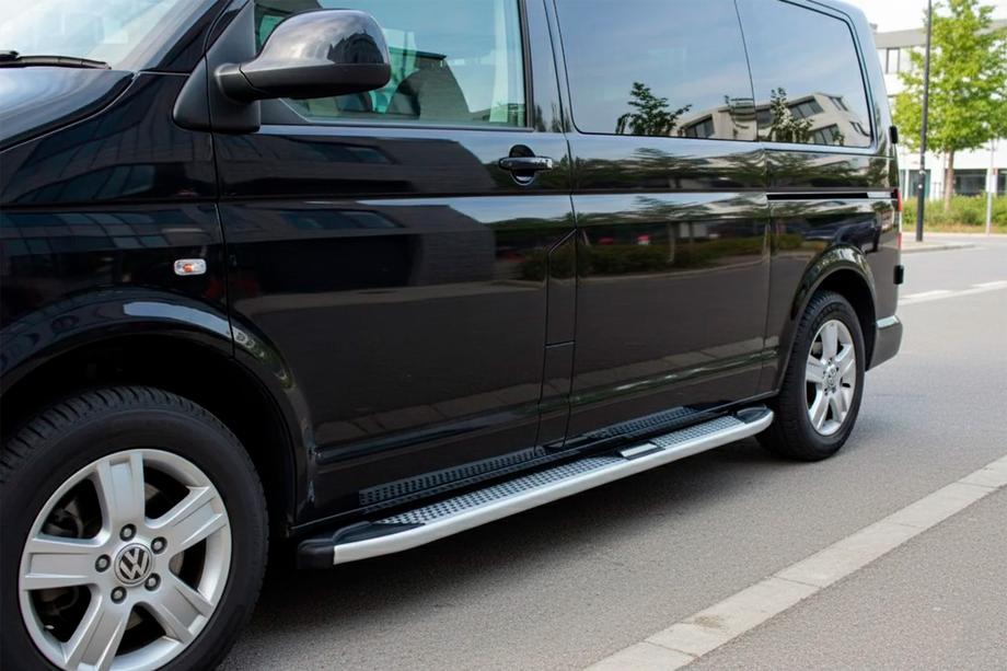 Volkswagen T5 2010–2015 Mevsim Grey side steps (2 stuks, aluminium) Image