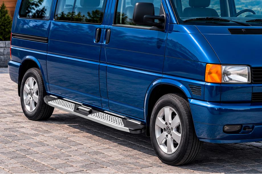 Volkswagen T4 Caravelle/Multivan 1990–2003 Mevsim Grey side steps (2 stuks, aluminium) Lange wielbasis Image