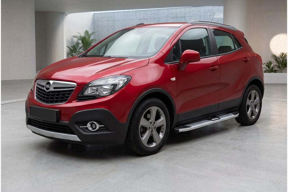Opel Mokka 2012–2021 Mevsim Grey side steps (2 stuks, aluminium) Image