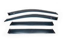 BMW X1 F48 2015–2022 Raamdeflectors met chroomstrip (4 stuks, HIC) foto 2