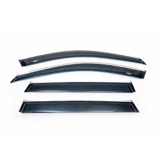 Raamdeflectors met chroomstrip (4 stuks, HIC) BMW X1 F48 2015–2022 foto 2