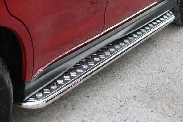 Versterkte sidesteps voor de auto