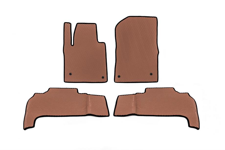 Toyota Land Cruiser 200 2007–2021 Polyurethaan automatten (2007-2012, EVA, baksteenrood) Image