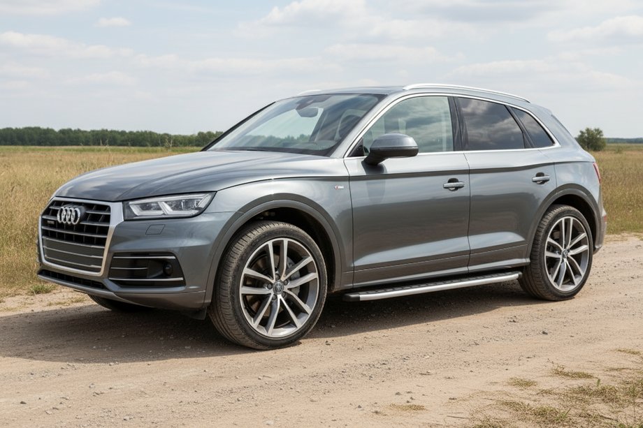 Audi Q5 2017–2025 Fullmond side steps (2 stuks, aluminium) Image