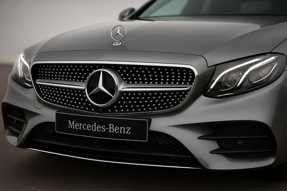 Mercedes E-class W213 2016–2023 Voorgrille Diamond Silver (voor Avantgarde/AMG-Line/E43 AMG/E53 AMG 2016-2020) Zonder camera-uitsparing Image