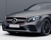 Mercedes C-klasse W205 2014–2021 AMG Silver voorgrille (voor Avantgarde/AMG-Line/C43 AMG) foto 3