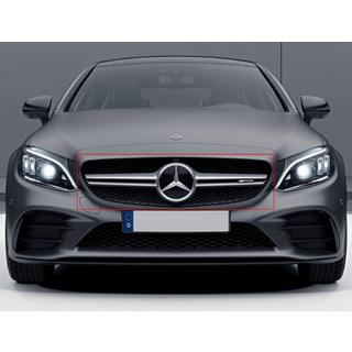AMG Silver voorgrille (voor Avantgarde/AMG-Line/C43 AMG) Mercedes C-klasse W205 2014–2021 foto 1