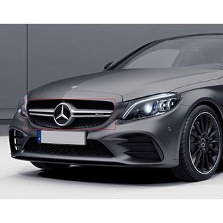 AMG Silver voorgrille (voor Avantgarde/AMG-Line/C43 AMG) Mercedes C-klasse W205 2014–2021 foto 3