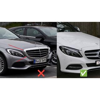 AMG Silver voorgrille (voor Avantgarde/AMG-Line/C43 AMG) Mercedes C-klasse W205 2014–2021 foto 4