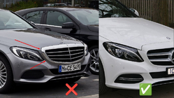 Mercedes C-klasse W205 2014–2021 Voorgrille in C63-design (voor Avantgarde/AMG-Line/C43 AMG) foto 4