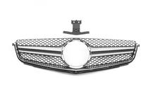 Mercedes C-klasse W204 2007–2015 AMG Silver frontgrille (voor C63) foto 3
