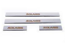 Hyundai Accent 2011–2017 Carmos Solaris V1 dorpellijsten (4 stuks, RVS) foto 2