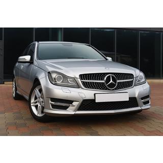 Voorgrille Diamond Silver Mercedes C-klasse W204 2007–2015 foto 1