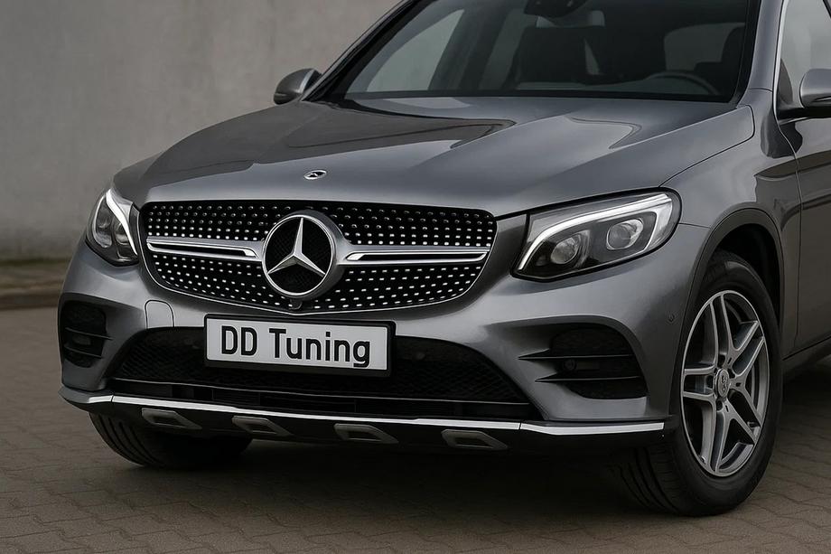Mercedes GLC Coupé C253 2016–2023 Voorgrille Diamond Silver (2015-2019) Zonder camera-uitsparing Image