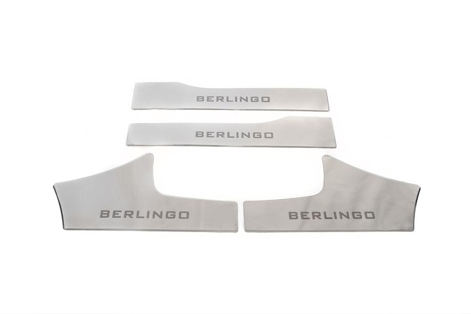 Citroen Berlingo 2008–2018 Instaplijsten voor binnendorpels Carmos (RVS) Set van 4 stuks, Carmos – Turks staal Foto 2