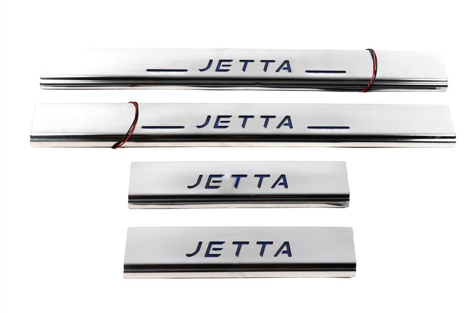 Volkswagen Jetta 2011–2018 Carmos V2 instaplijsten (4 stuks, RVS) Foto 2