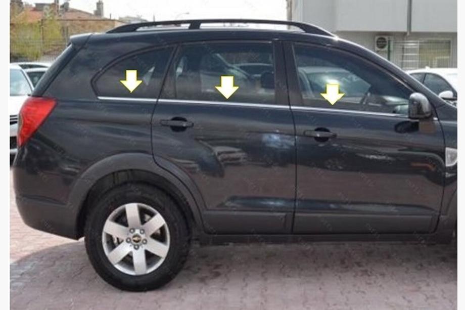 Opel Antara 2006–2017 Onderste raamlijsten (6 stuks, RVS) Image