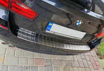BMW 5 Serie F10/F11 2010–2016 Achterbumper beschermlijst Carmos (SW, RVS) foto 1