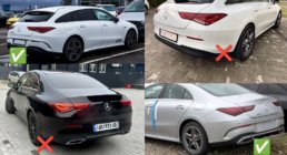 Mercedes CLA C118 2019– Achterdiffuser met uitlaatsierstukken (CLA45-design) foto 4
