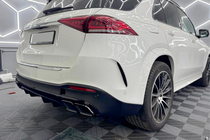 Mercedes GLE W167 2018– Achterdiffuser met uitlaattips GLE63 Black (2018-2026) foto 1