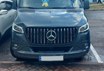 Mercedes Sprinter W907/W910 2018– Voorgrille Panamericana GT Chrome Premium V1 Met frame foto 7