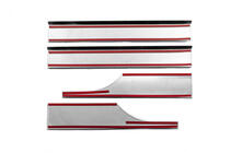 Volkswagen Caddy 2004–2010 Interieur dorpellijsten (zonder opschrift, RVS) 3 stuks foto 8