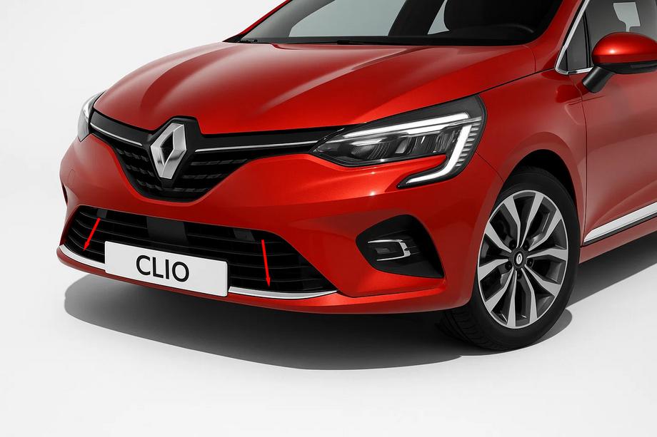 Renault Clio V 2019– Chrome beschermstrip voor voorbumper (1 st., RVS) Image