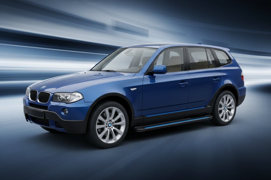 BMW X3 E83 2003–2010 Maya Blue zijtreden (2 stuks, aluminium) Image
