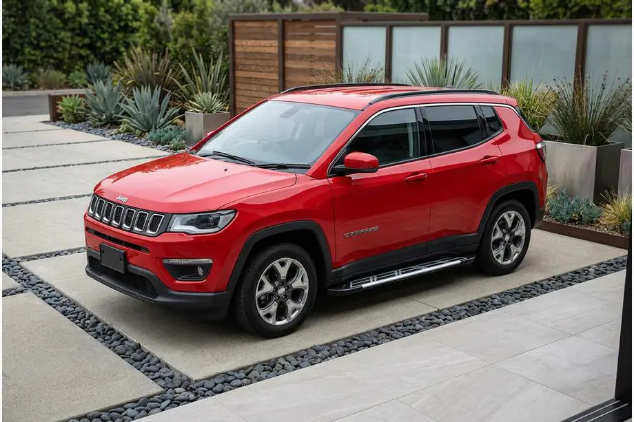 Jeep Compass 2016– Sunrise side steps (set van 2, aluminium) Image