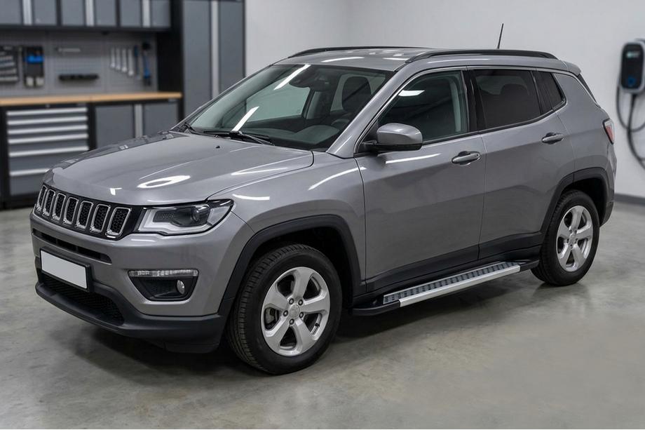 Jeep Compass 2016– Zijdrempels Vision New Grey (set van 2, aluminium) Image