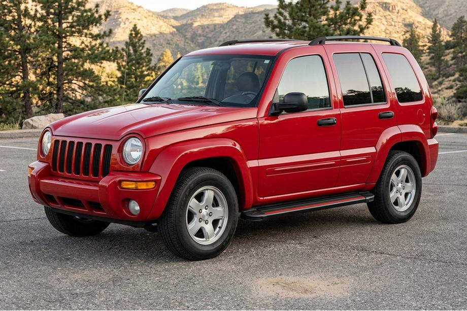Jeep Cherokee/Liberty 2002–2007 Side steps Maya Red (2 stuks, aluminium) Image