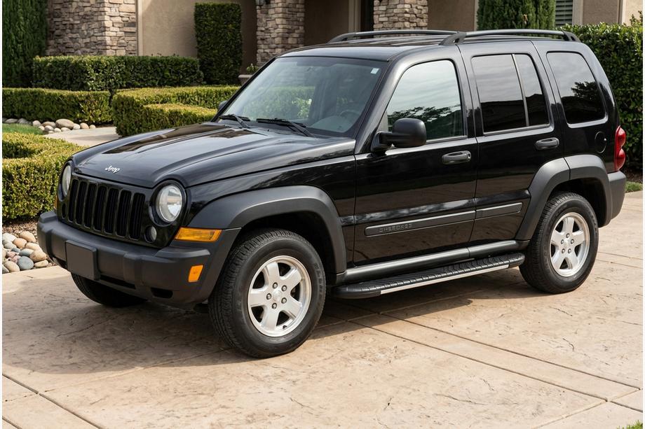 Jeep Cherokee/Liberty 2002–2007 Side steps Boshpore Grey (2 st., aluminium) Image