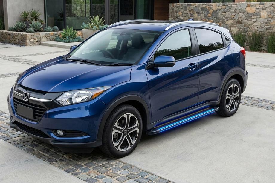 Honda HR-V 2014–2021 Maya Blue zijtreden (2 stuks, aluminium) Foto 1