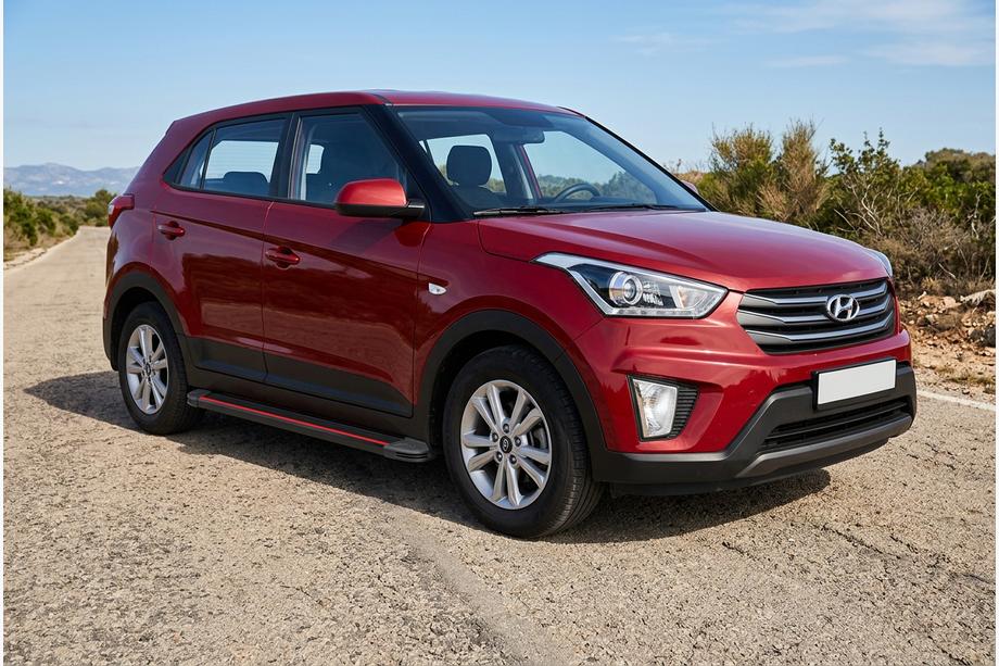 Hyundai Creta 2014–2020 Side steps Maya Red (2 stuks, aluminium) Image