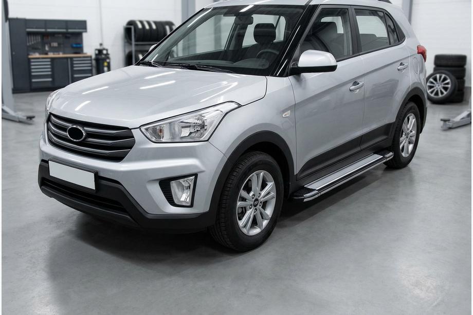Hyundai Creta 2014–2020 Rainbow zijtreden (set van 2, aluminium) Image
