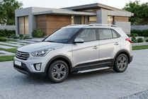 Hyundai Creta 2014–2020 Side steps Allmond Grey (set van 2, aluminium) foto 1