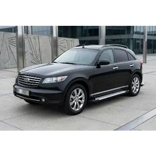 Side steps Allmond Grey (set van 2, aluminium) Infiniti FX 2003–2008 foto 1