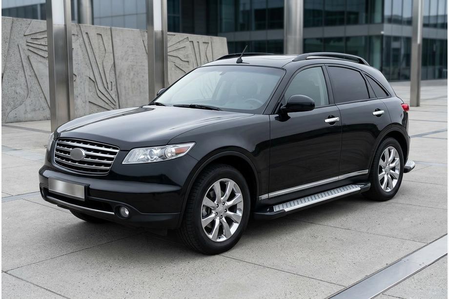 Infiniti FX 2003–2008 Side steps Allmond Grey (set van 2, aluminium) Image