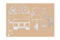 DAF XF105 2005–2013 Dashboardafdeklijsten (aluminiumlook) foto 1