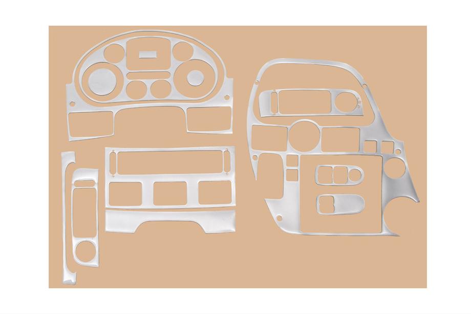 DAF XF105 2005–2013 Dashboardafdeklijsten (aluminiumlook) Image
