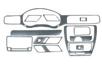 Volkswagen Jetta 2011–2018 Dashboardbekleding (2011-2014) Aluminium foto 2