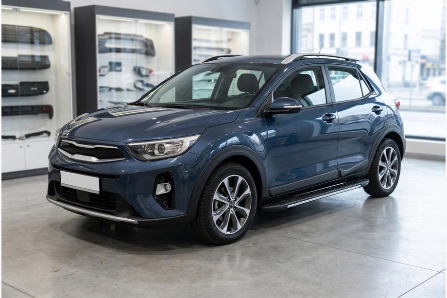 Kia Stonic 2017– Side steps Bosphorus Grey (set van 2, aluminium) Image