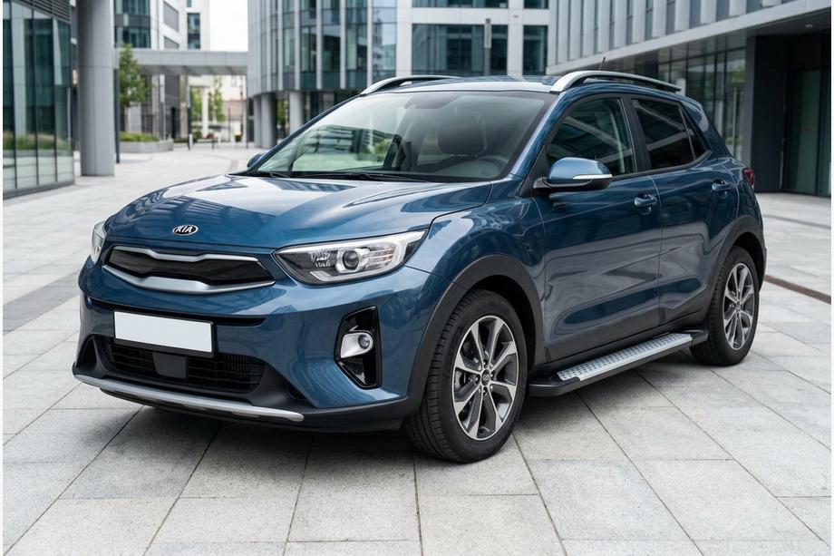 Kia Stonic 2017– Side steps Allmond Grey (set van 2, aluminium) Image