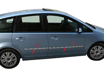 Ford Focus II 2005–2008 Deurstrip (set van 4, RVS) foto 3