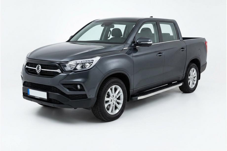 SsangYong Musso II 2018– BlackLine side steps (2 stuks, aluminium) Image
